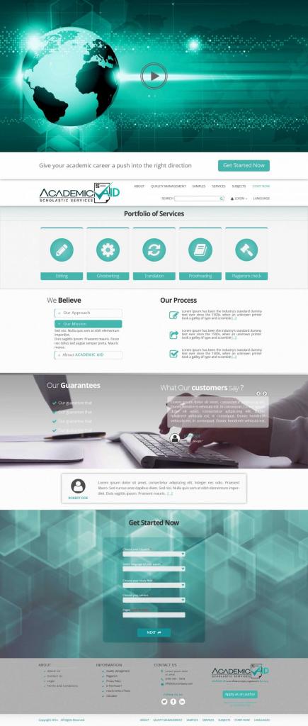 Landing Page full view